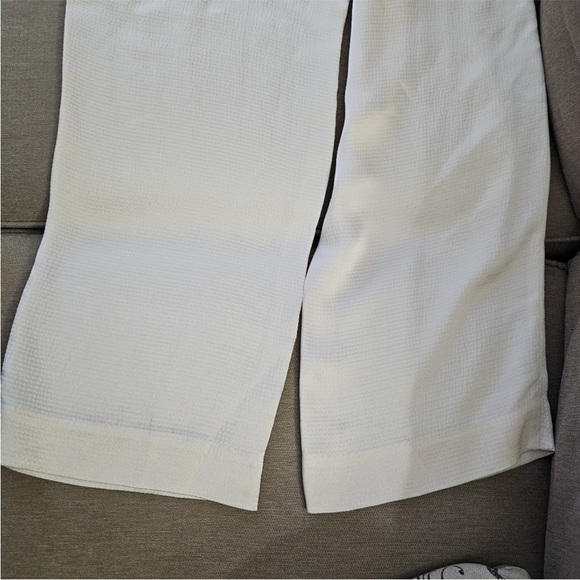 Theory PJ pants size 4  cream wide leg pajama hammered viscose - Picture 11 of 14